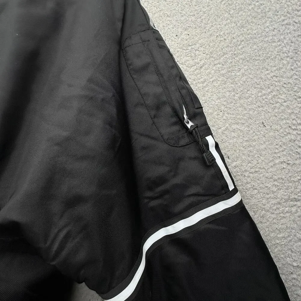 Vintage Tri-Mountain Coca Cola Nylon Quilt Lined Work Jacket Mens XL Reflective